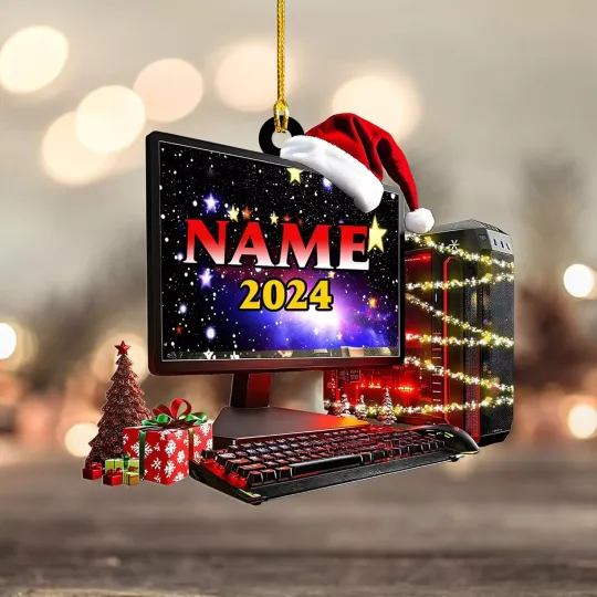 Discover Custom Gamer Ornament Gaming Ornaments 2024 Computer Gamer Ornament Computer UM5G23