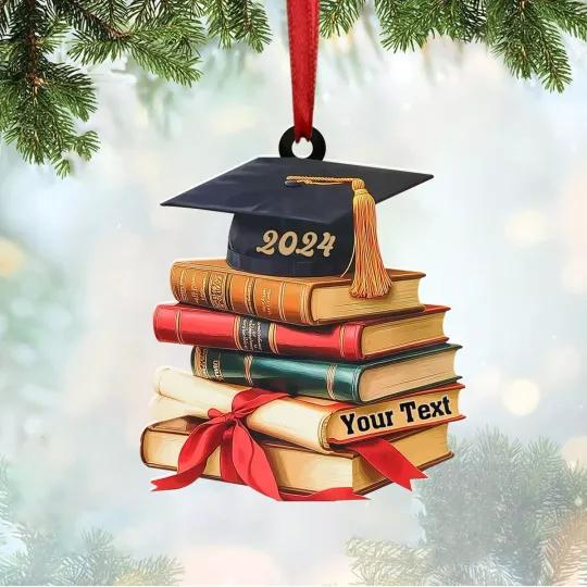 Discover 2025 Graduation Cap and Scroll Ornament