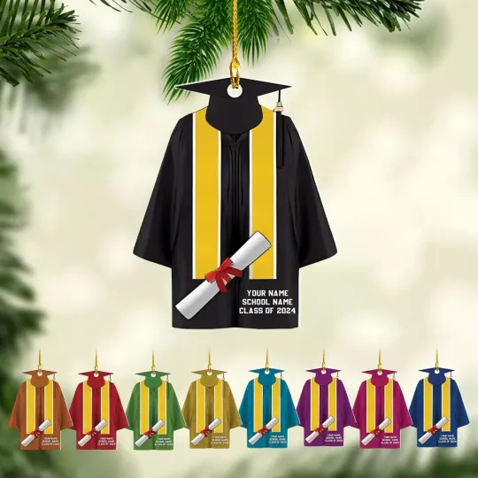 Discover Graduation Ornaments Class of 2025 Graduation Cap and Scroll Xmas Gift Graduation, UM5G52