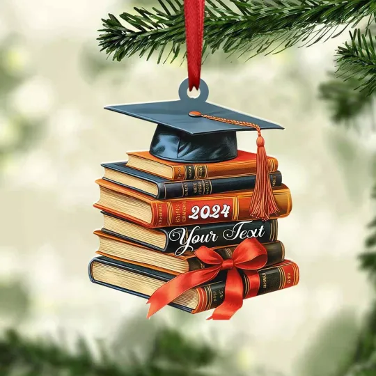 Discover 2025 Graduation Cap and Scroll Ornament