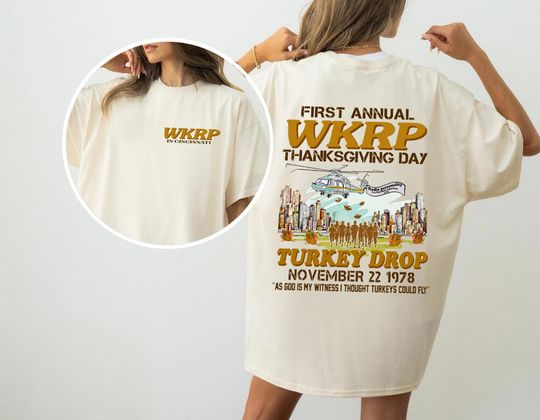 Discover Funny Thanksgiving WKRP Turkey Drop T-Shirt