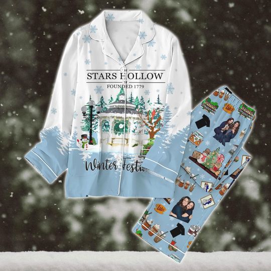 Discover Christmas Stars Hollow Pajamas Set, Gilmore Girls Xmas Women Pajamas