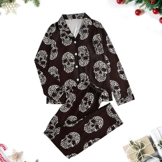 Discover Skull Print Casual Pajama Set - Family Matching