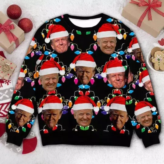 Discover Humorous Trump Christmas Ugly Sweater