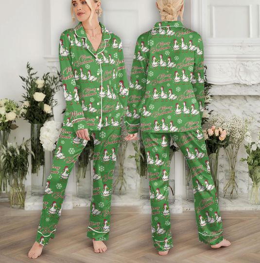 Discover Duck Christmas Womens Pajama Set Christmas Ducks Womens Lounge Pants