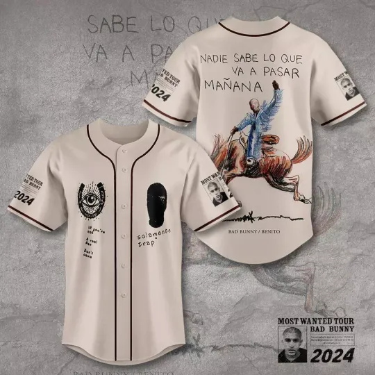 Discover Bad Bunny Trendding For Fans Baseball Jersey Shirt, For Gift Fans Jersey