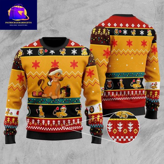 Discover Christmas Lion King Ugly Sweater, Lion King Ugly Sweater