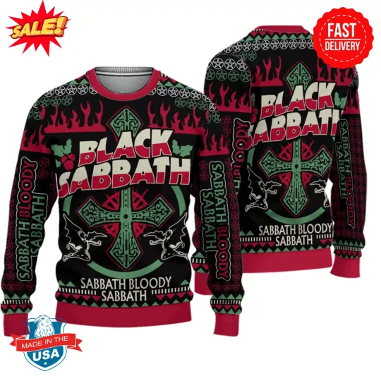 Discover Black Sabbath Band 3D Ugly Sweater,Black Sabbath Fans Ugly Sweater