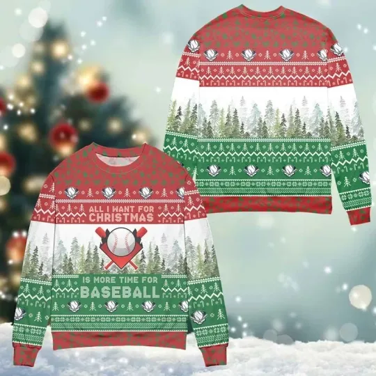 Discover More Time For Baseball Ugly Christmas Sweater
