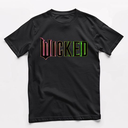 Discover Wicked Movie Pink & Green Logo T-shirt, Glinda, Elphaba, Dear Evan Hansen