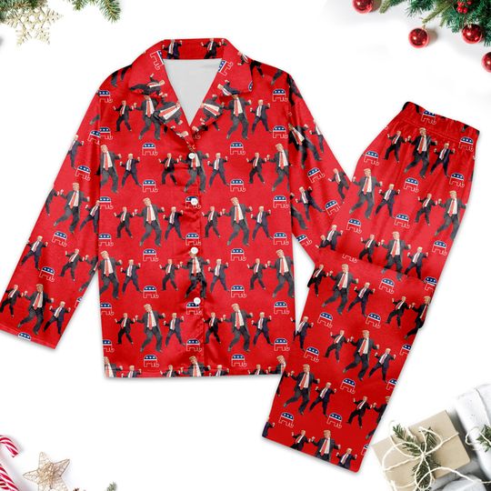 Discover Trump Dancing Unisex Pajamas Set, Trump Family Sleepwear