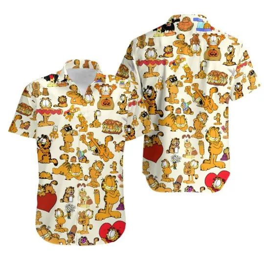 Discover Garfield Collage Hawaiian Shirt