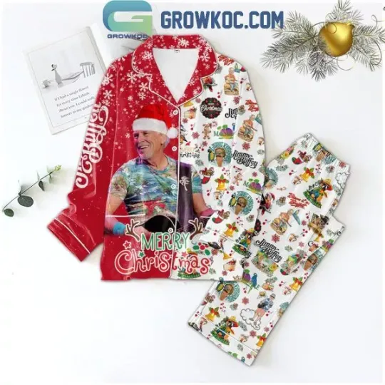 Discover Jimmy Buffett Merry Christmas And Happy New Year 2025 Pajamas Set