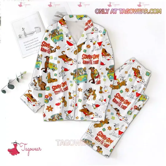 Discover Scooby-doo And Krypto Too Men Women’s Pajamas Set