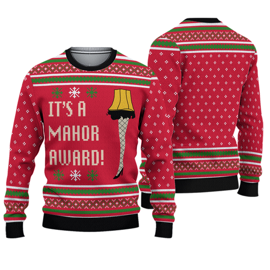 Discover A Christmas Story Major Award Ugly Christmas Sweater,