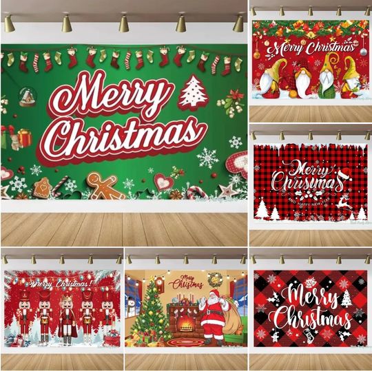 Discover Halo funny character Christmas Green Red Happy Snowman Christmas Family Party Banner A2C2