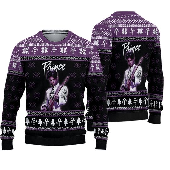 Discover Christmas Prince Pur Rain Ugly Sweater, Prince Pur Rain Guitar Sweater, Price Purple Fan Xmas Sweater, Prince Holiday Sweater