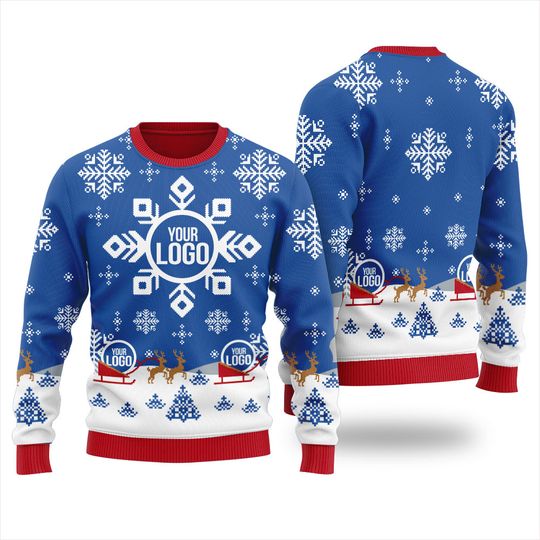 Discover Ugly Christmas Sweater Customize Logo For Men, Holiday Sweaters