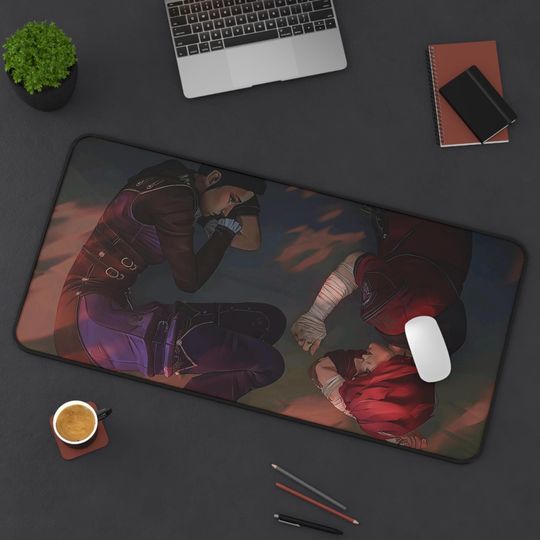 Discover Vi and Caitlyn Gamer Desk Mat, Jinx Arcane League of Legend Mousepad