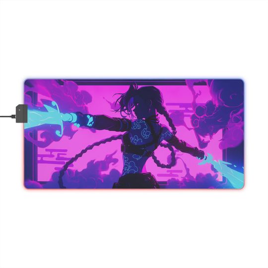 Discover Jinx Arcane LED Gaming Mouse Pad, League of Legend Desk Mat