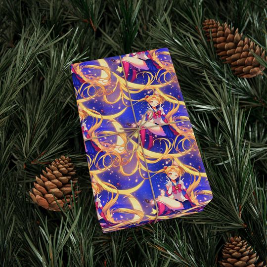 Discover Wrapping Paper, Sailor Moon Anime Gift Wrapping Paper for Christmas, Cute Kawaii Paper, Gift for Her