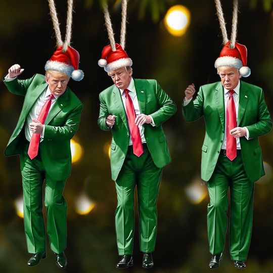 Discover Trump Dancing Ornament, Christmas Trump Acrylic Hanging Ornament MAGA Ornament
