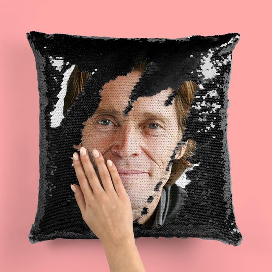 Discover WILLEM DAFOE - Fan Sequin Pillowcase