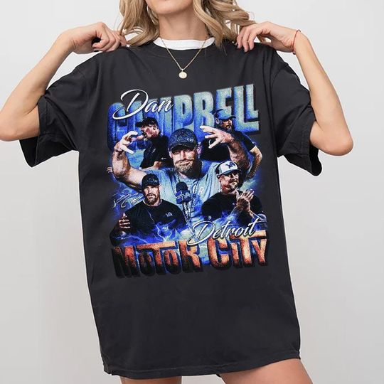 Discover Comfort Color Dan Campbell Bootleg Sport Vintage Shirt, Dan Campbell Lions Shirt