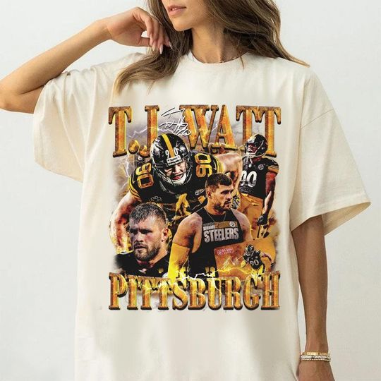 Discover Comfort Color TJ Watt Vintage 90s Graphic Style Shirt, TJ Watt shirt