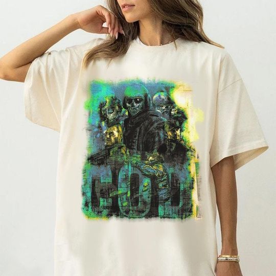 Discover Comfort Color Ghost COD Game Character Tshirt, Ghost Cod Game Character Fan Shirt