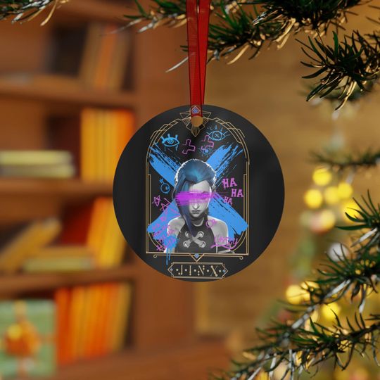 Discover Jinx Arcane Inspired Metal Ornament, Jinx powder vi arcane