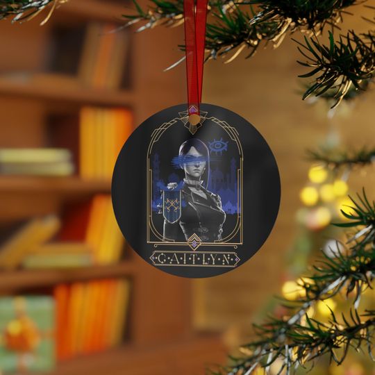 Discover Caitlyn arcane inspired Metal Ornaments, Jinx VI Caitlyn powder isha, geeky gift