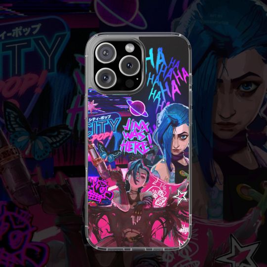Discover Jinx Inspired Clear Phone Cases Arcane Merch Graffiti Art Case Gift for Gamers iPhone