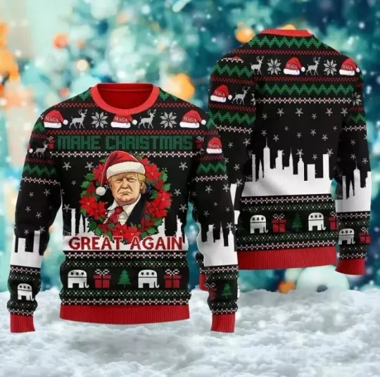 Discover Donald Trump Ugly Christmas Sweaters, Make Christmas Great Again Donald Trump