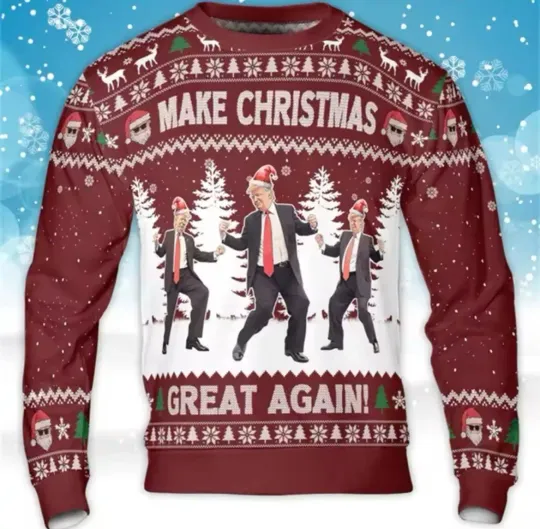 Discover Donald Trump Make christmas Great Again Ugly Christmas Sweater Adult Large