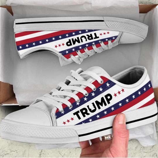 Discover Trump 2024 Shoes, Donald Trump Fan Low Top Canvas Shoes C1032 - GOP