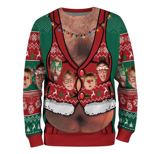 Discover Custom Face Christmas Sweatshirt: Personalized Hoody
