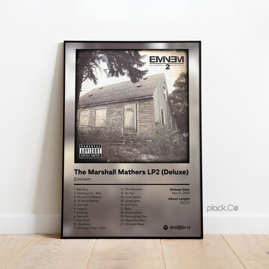 Discover Eminem - The Marshall Mathers   Album Poster - Hip Hop Wall Art