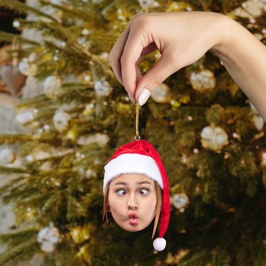 Discover Personalized Photo Ornament, Funny Christmas Ornament, Custom Face Picture