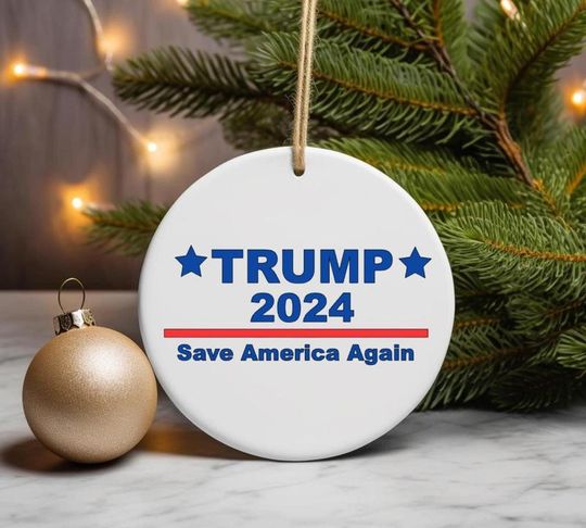 Discover Trump Christmas Ornament, Trump 2024 Election, MAGA Ornament