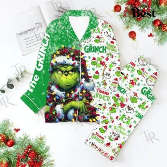 Discover Funny Grinch Pajamas Set for a Merry Christmas