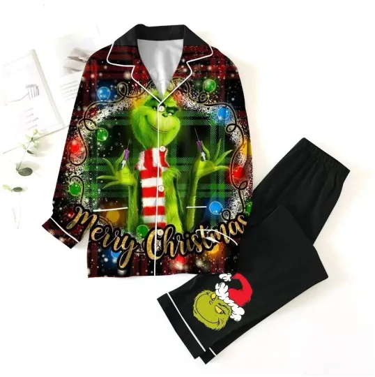 Discover Gri.nch 2024 Christmas Pajamas The funny character Pajamas Sleepwear Nightwear