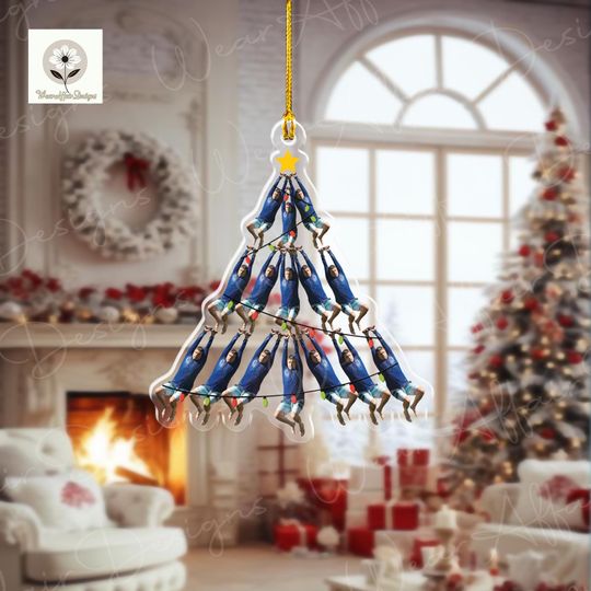 Discover I Think You Should Leave Zip Line Acrylic Christmas Ornament, Funny Meme Ornament