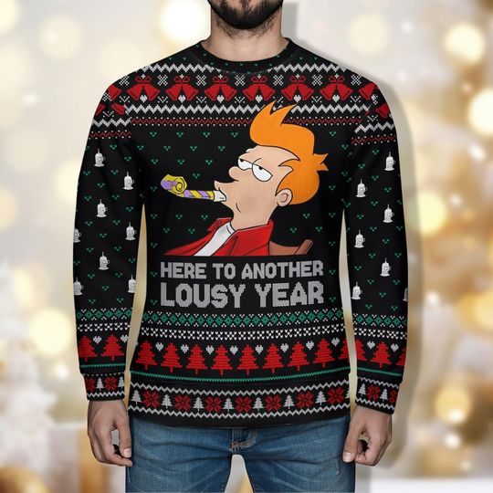 Discover Philip J Fry Christmas Sweater, Futurama Ugly Christmas Sweater