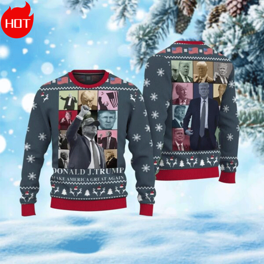 Discover Vintage 3D Printing Supporting Trump Sweatshirts Funny Christmas Trump