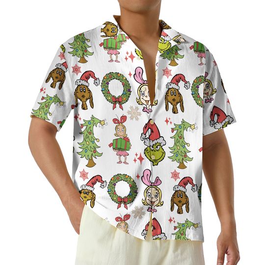Discover Cute funny character Cindy Lou Who Max Christmas Hawaii Shirt, funny character Hawaii Shirt