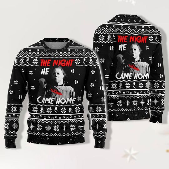 Discover Christmas Michael Myers Ugly Sweater, Horror Ugly Sweater, Christmas Movie Xmas Sweater