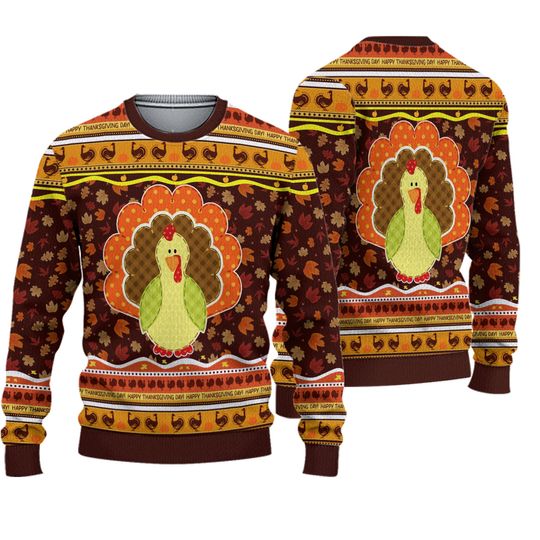 Discover Happy Thanksgiving Turkey Christmas Gift Ugly Christmas Sweater