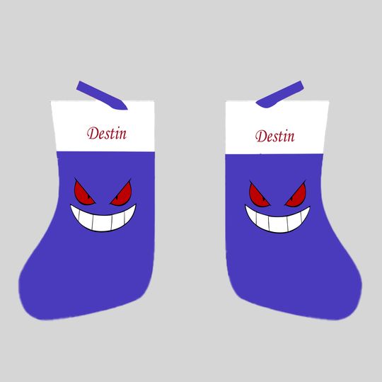 Discover Personalized Gengar PKM Christmas Stocking