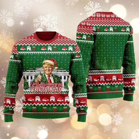 Discover Trump Christmas Ugly Sweater, Merry Christmas Great Again Xmas Sweatshirt